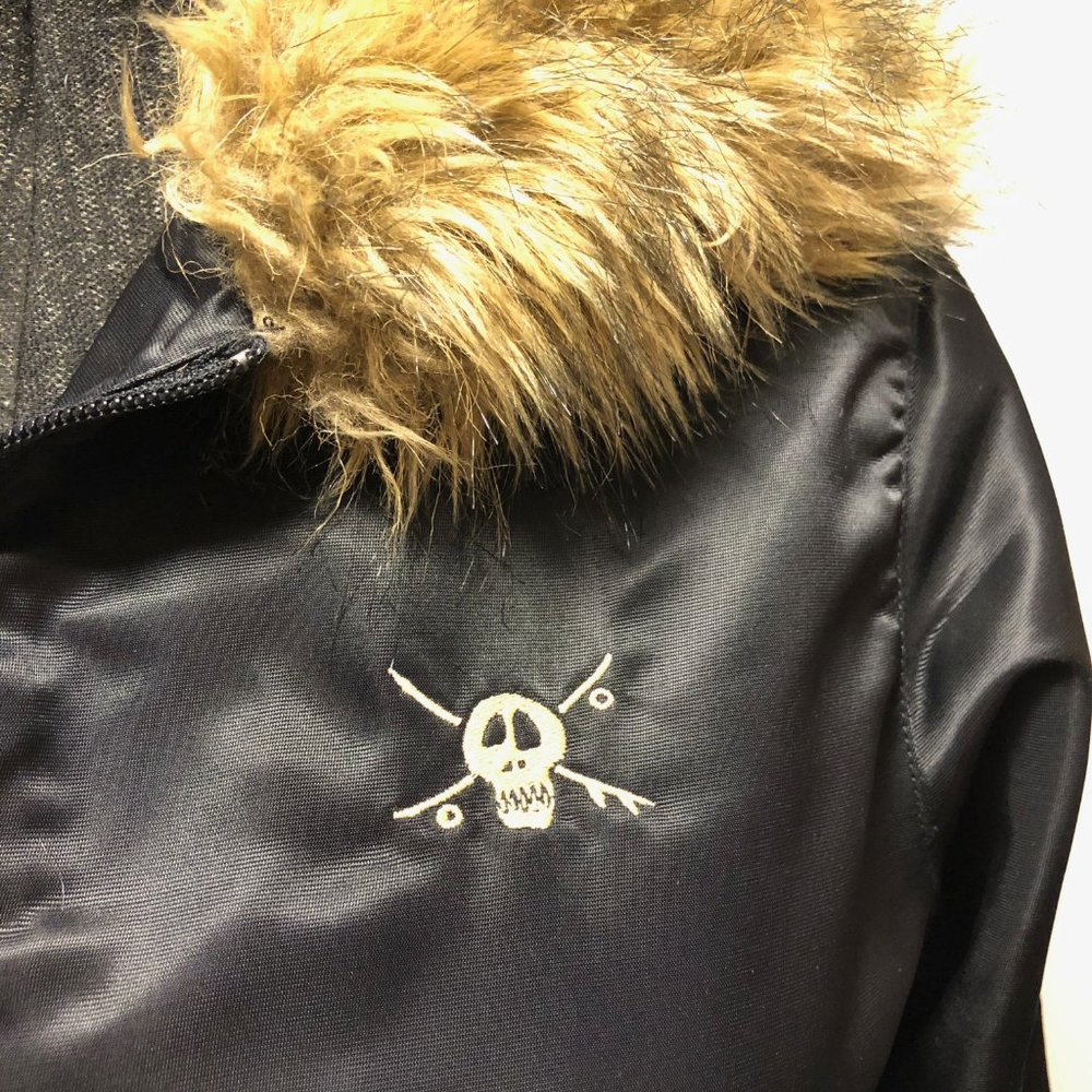 Stussy Girls Satin Coyote Bomber (New) Black Sz M - Picture 2 of 8